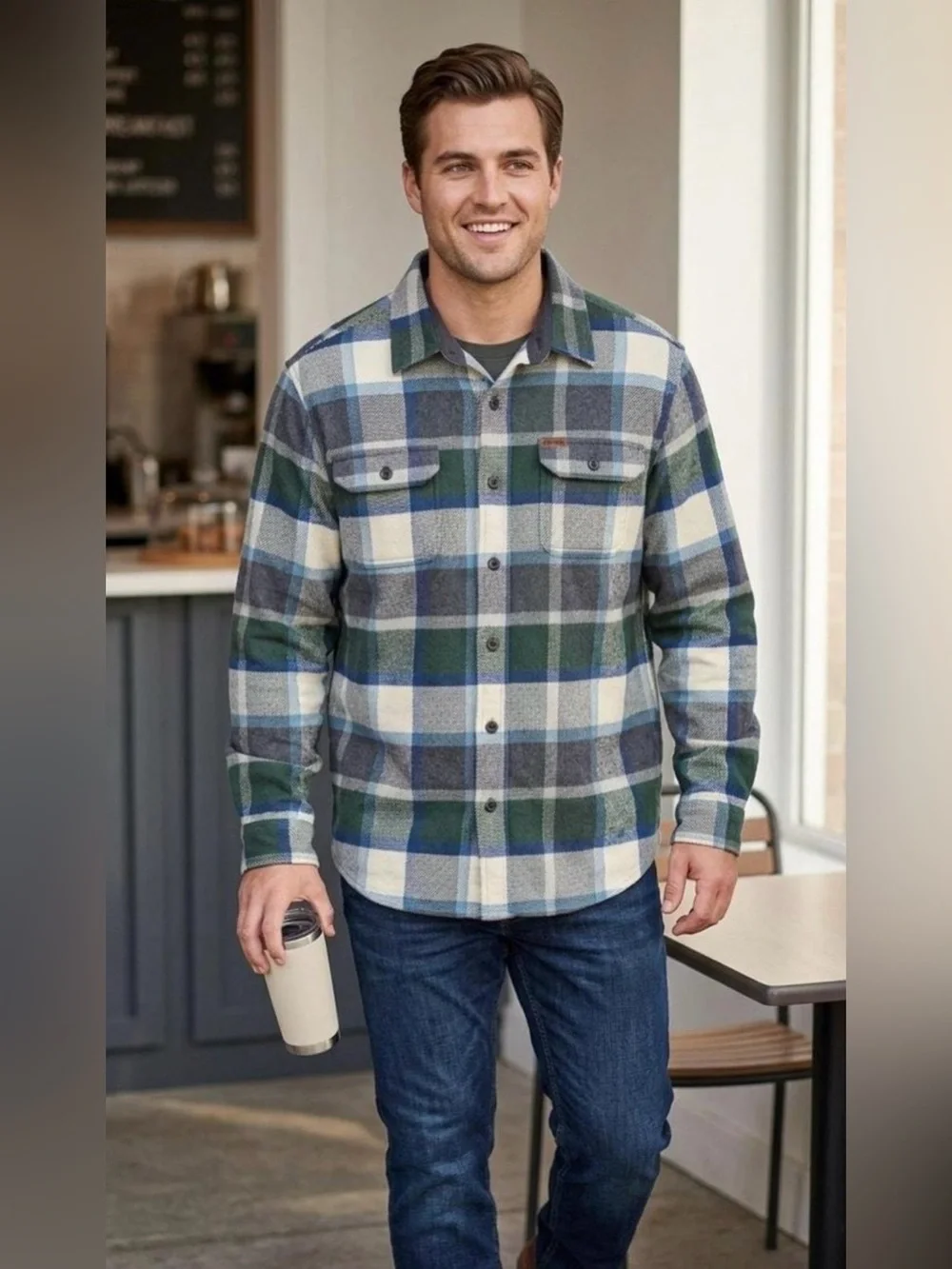 Orvis Men's Big Bear Heavy Weight Flannel Shirt Jacket Medium NWOT